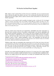 We Need to Cut Food Waste Together