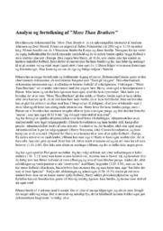 Analyse og fortolkning af ”More Than Brothers”