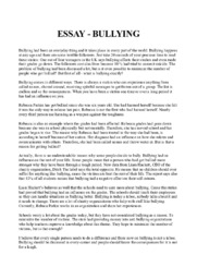 Essay – bullying