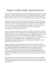 Krigens mange ansigter og konsekvenser