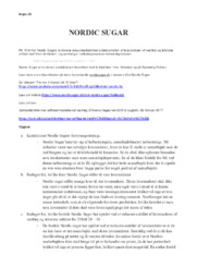 Nordic Sugar | VØ Opgave