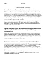 Sociologi | Samfundsfag Opgave