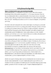 Arbejdsmarkedspolitik | IØ