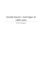 Sociale klasser i slutningen af 1800-tallet | DHO