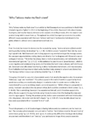 Why Tattoos make my flesh crawl