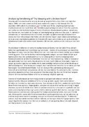 Try Sleeping with a broken heart | Analyse og fortolkning