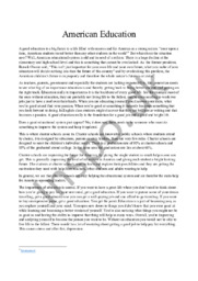 American education | Engelsk opgave