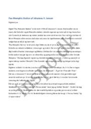 Digtanalyse | På Memphis Station af Johannes V. Jensen