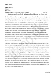 Moderroller i kunst og litteratur | Analyserende artikel