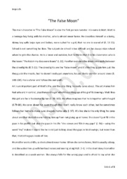The False Moon | Shirley Golden | Analytical Essay