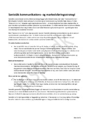 Saniståls kommunikations- og markedsføringsstrategi | Afsætnings opgave