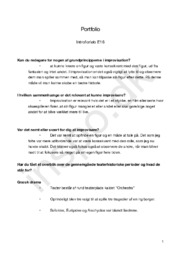 Dramatik Portefølje | Portfolio intro E16