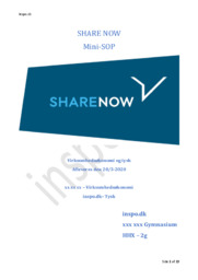 Share Now (Car2Go) | Mini-SOP