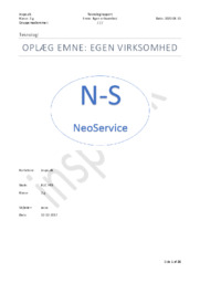 Egen Virksomhed: NeoService | Teknologirapport