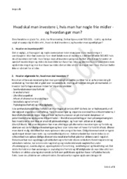 PBL Investering Opgave | Virksomhedsøkonomi