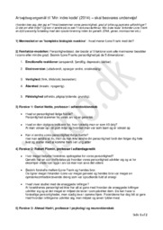 ’Min indre kode’ (2014) | Arbejdsspørgsmål