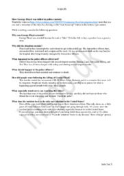 How George Floyd was killed in police custody | Work Sheet