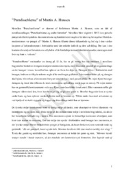 Paradisæblerne | Analyse | Martin A. Hansen