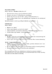 Præsentation af kilden | Analysemodel | Note