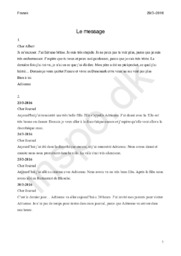 Fransk | Le message | Cher Journal