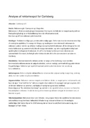 Analyse af reklamespot for Carlsberg