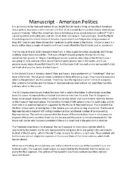 Manuscript – American Politics