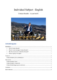 Individual Subject – Cristiano Ronaldo – 1st year level C