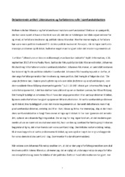 Debatterende artikel: Litteraturens og forfatterens rolle i samfundsdebatten