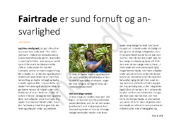 Fairtrade er sund fornuft og ansvarlighed | Læsebrev Opgave