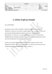 Schöne Gruß aus Dresden | Tysk Terminsprøve