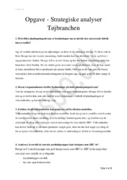 Design A/S | Tøjbranchen Opgave: Strategiske analyser