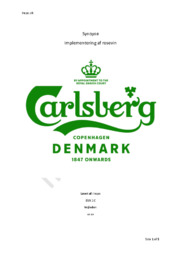 Erhvervscase Synopse | Carlsberg: Implementering af rosevin