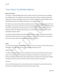 Analyse “Your Shoes” by Michèle Roberts