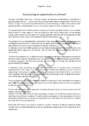 Essay | A heavier Burden | Outsourcing an opportunity or a threat?