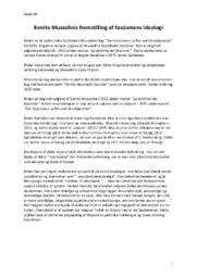 Benito Mussolinis fremstilling af fascismens ideologi