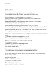 Carta a Ana | Spansk brev