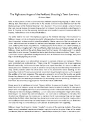 The Righteous Anger of the Parkland Shooting’s Teen Survivors