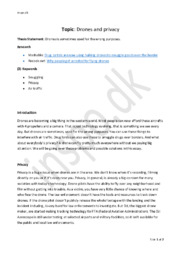 Drones and Privacy | Engelsk Essay (five paragraph)