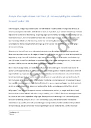 Analyse af en trykt reklame | Smirnoff Vodka 1996 |