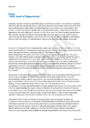 Essay “USA Land of Opportunity” | Engelsk Opgave
