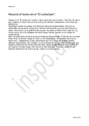 Resumé af første akt af ”Et dukkehjem”