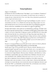 Novelleanalyse “Smartphones” Leif Davidsen