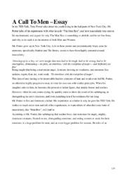 A Call To Men – Essay