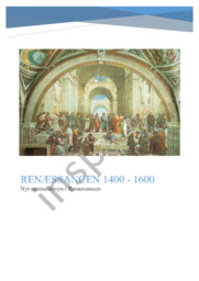 Renæssancen 1400 – 1600 | Nyt menneskesyn | DHO