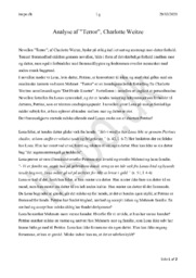 Analyse af ”Terror” af Charlotte Weitze