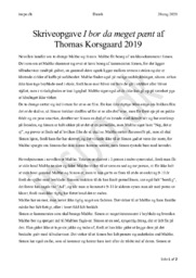 Analyse “I bor da meget pænt” af Thomas Korsgaard, 2019