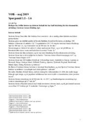 VØB – maj 2019 | Spørgsmål 1.1 – 1.6