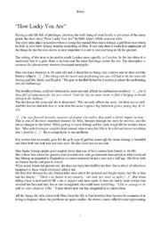 How Lucky You Are | Essay