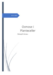 Osmose i Planteceller | Biologi