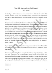 Den lille pige med svovlstikkerne | Analyse | H.C. Andersen